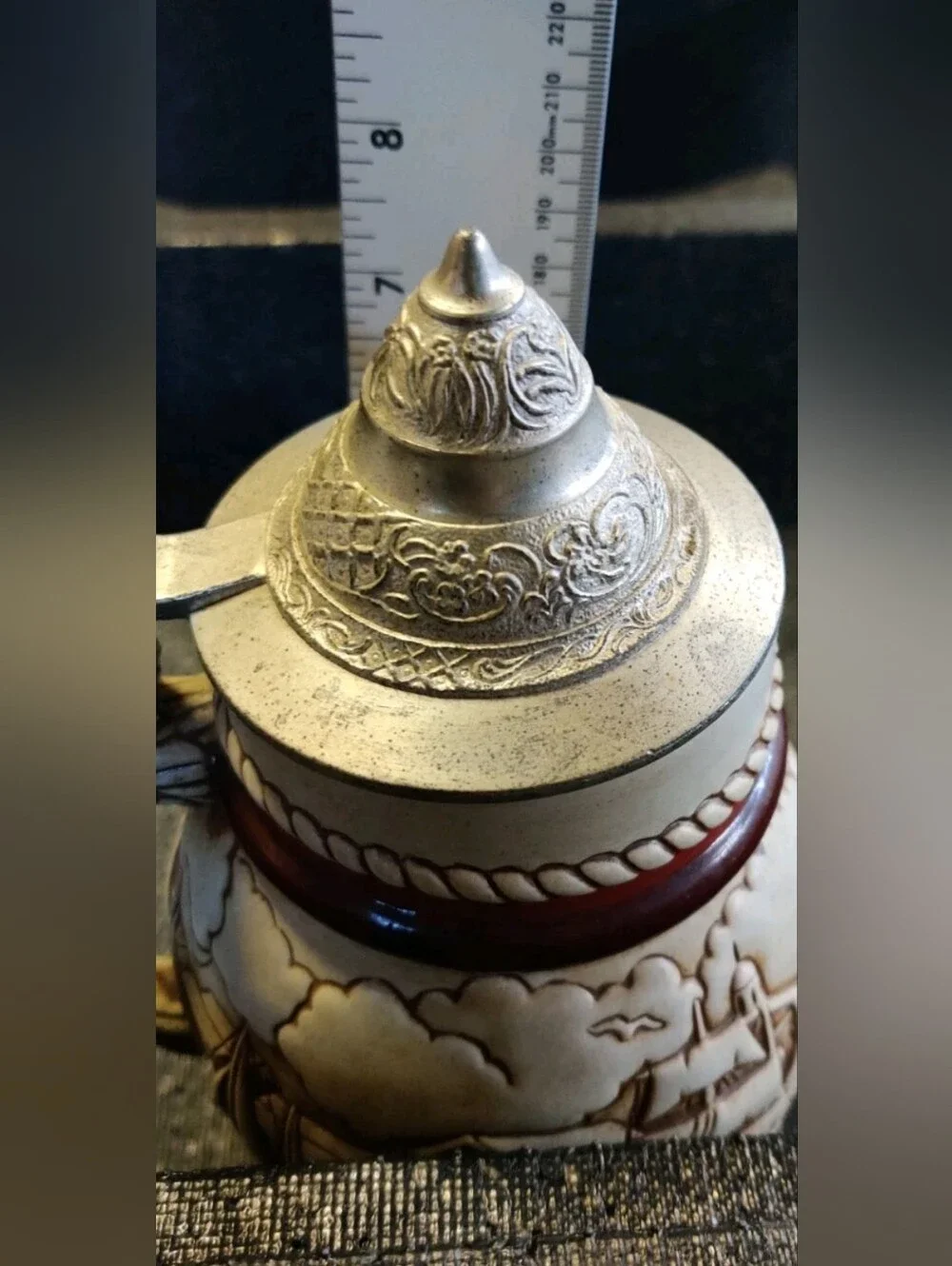 Vintage 1977 Handcrafted Avon Beer Stein Sailing Ships